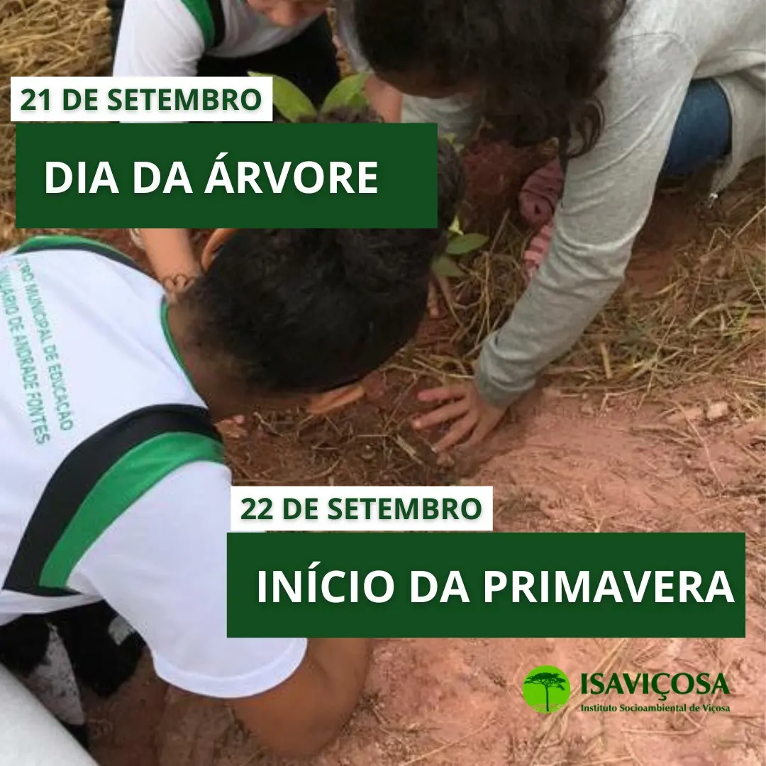 Dia da Arvore com as criancas no Parque do Cristo/ISAVICOSA