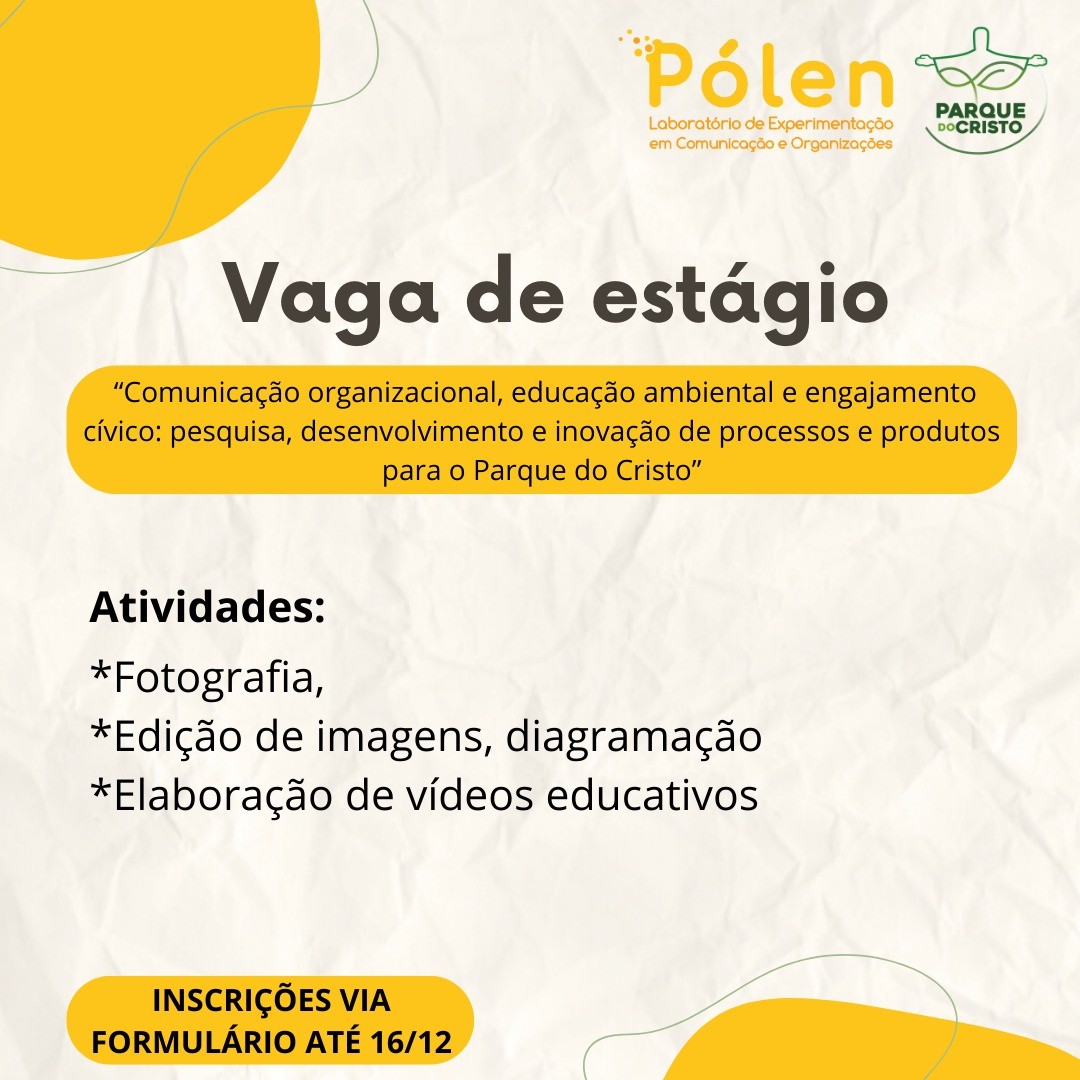 Oportunidade de estagio para estudantes de comunicacao da UFV (Polen)