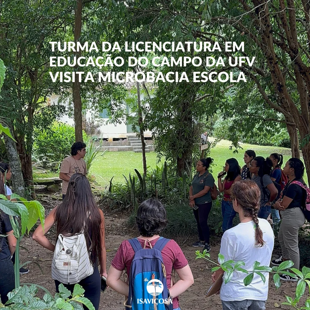 Turma da Licenciatura em Educacao do Campo/UFV na Microbacia Escola/ISAVICOSA