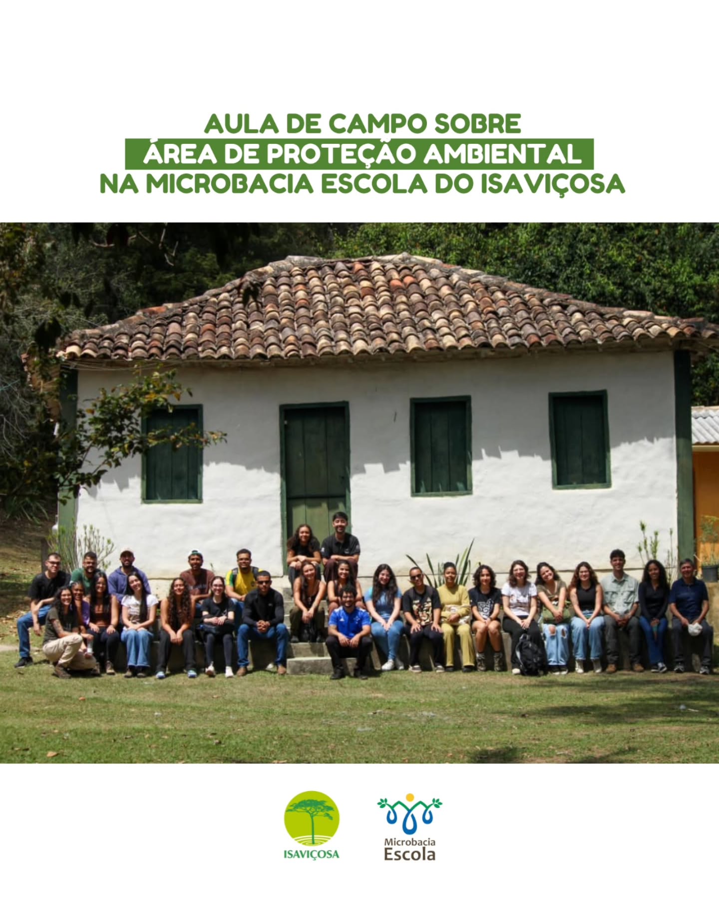 Aula de campo sobre Area de Protecao Ambiental na Microbacia Escola/ISAVICOSA