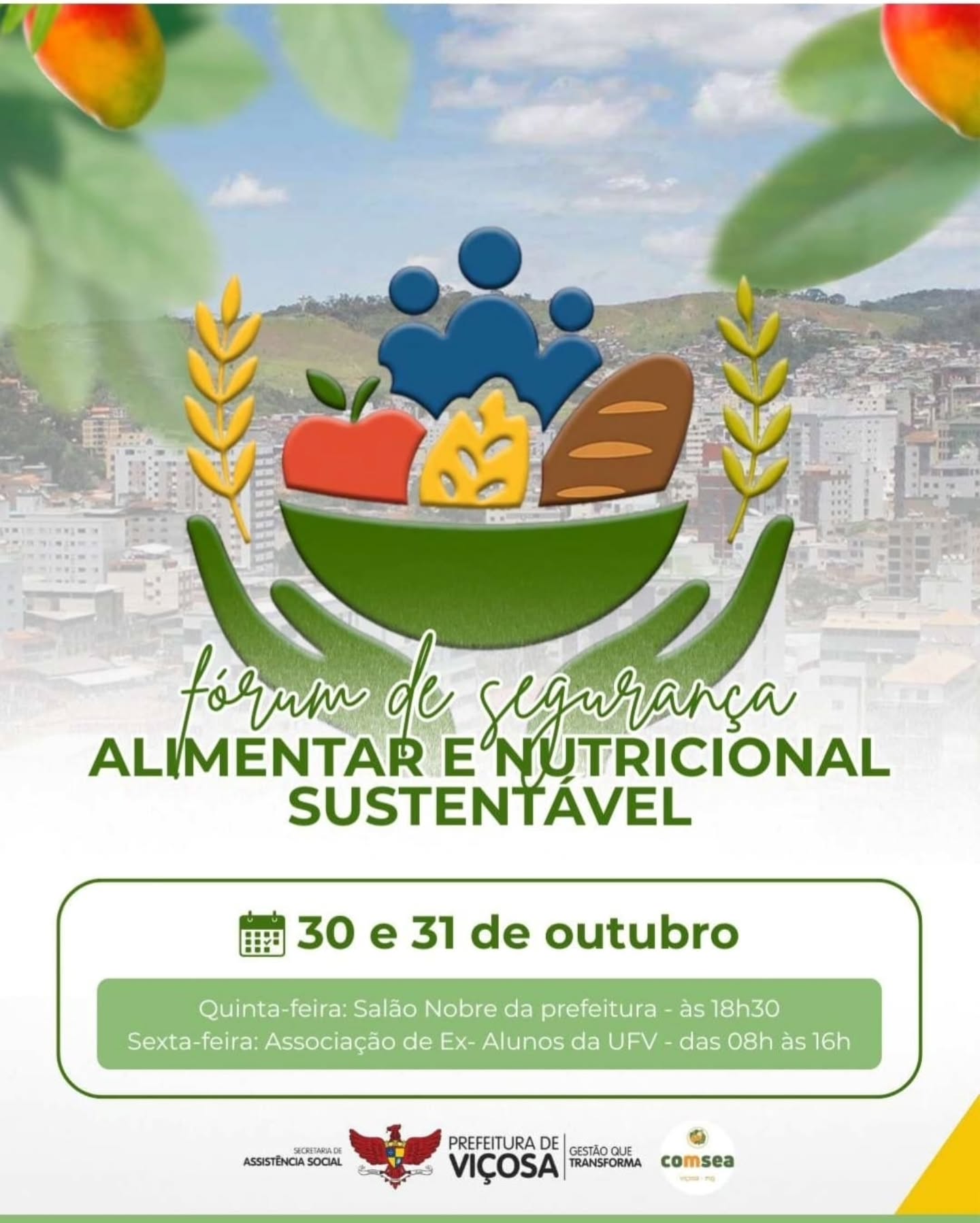 Convite ao Forum Municipal de Seguranca Alimentar e Nutricional - COMSEA/Vicosa
