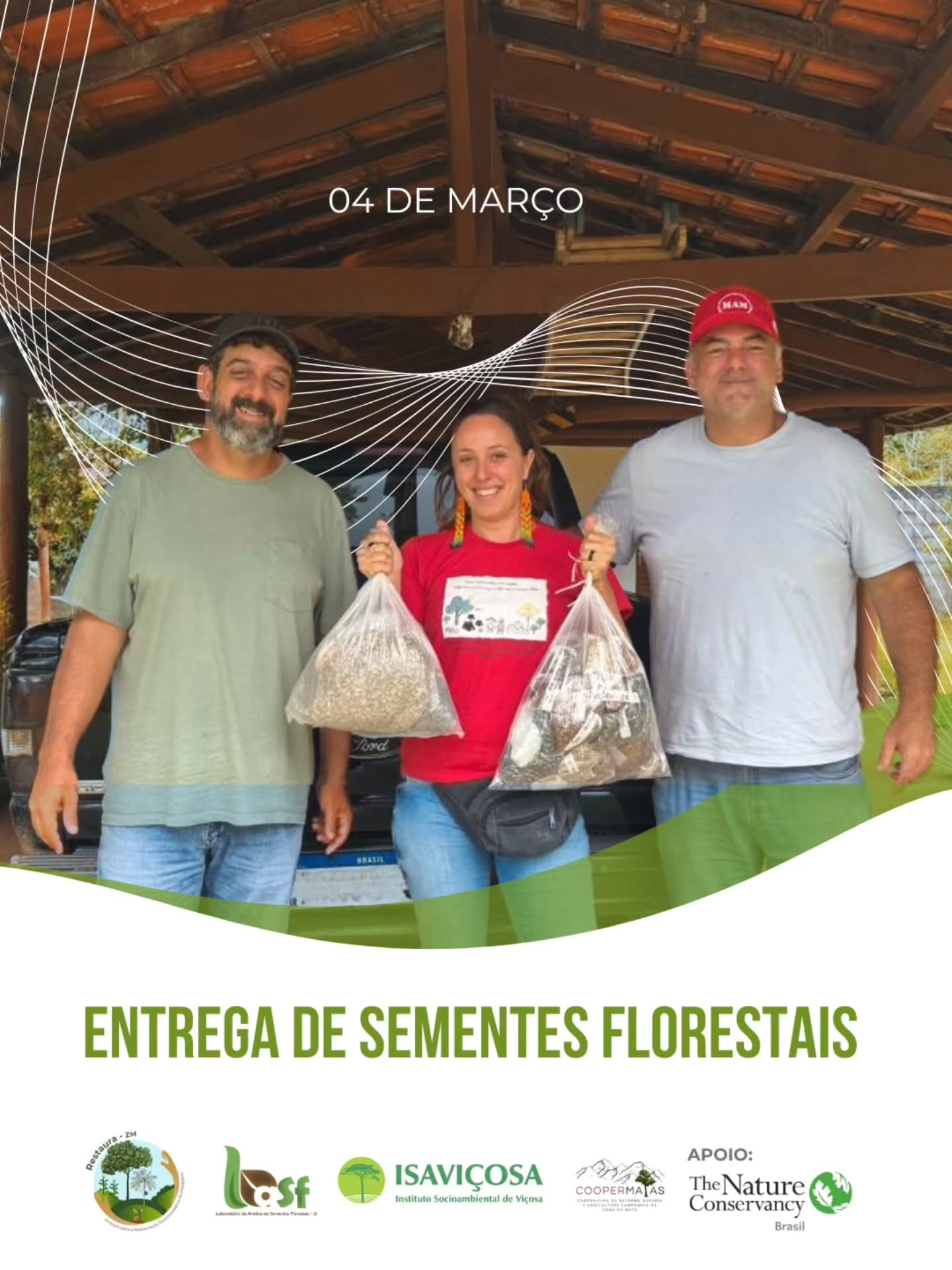 Semeando o futuro: entrega de sementes ao Viveiro do Assentamento Denis Gonçalves