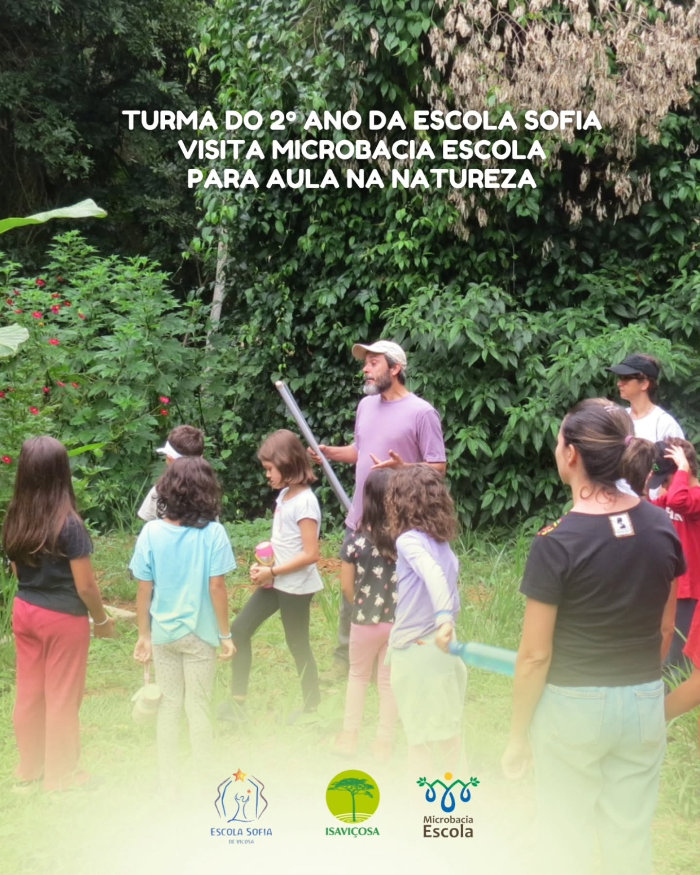2º ano da Escola Sofia de Viçosa visita a Microbacia Escola
